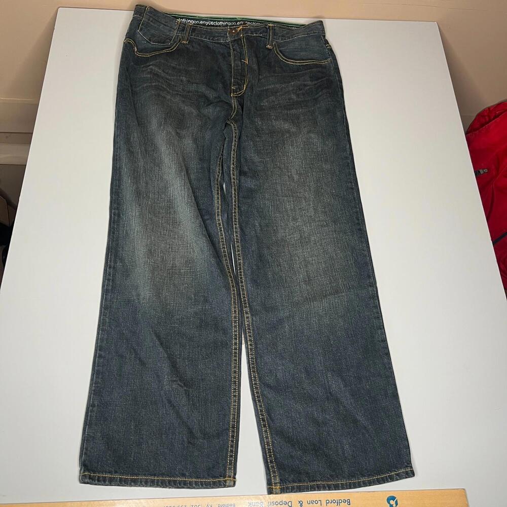 Enyce Clothing Co Jeans Men’s Size 38x33 Blue Denim 2000s Y2K Hip Hop Streetwear - Picture 12 of 14